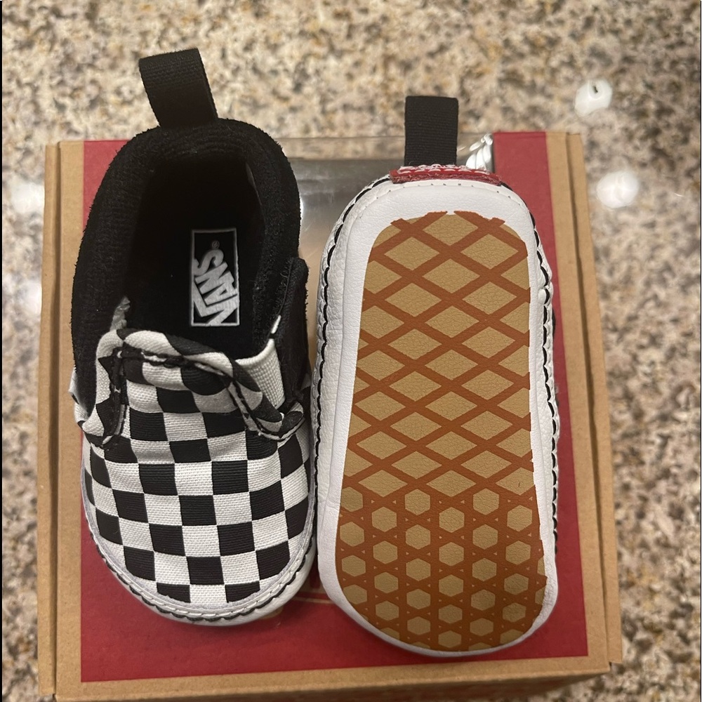 Baby Checkered Vans, size 2c